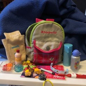 american girl backpack and accessories